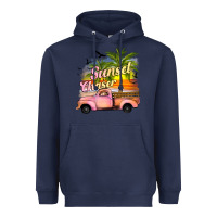Navy sunset chaser Heavyweight Hoodie - JahusDesignShop