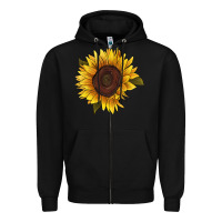 Black sunflower Zipper Hoodie - RanaPortraitStore