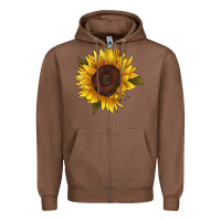 Chestnut sunflower Zipper Hoodie - RanaPortraitStore