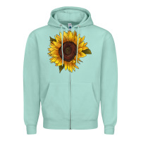 Seafoam sunflower Zipper Hoodie - RanaPortraitStore