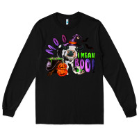 Black Moo I Mean Boo Baby Cow Long Sleeve Tee - RanaPortraitStore