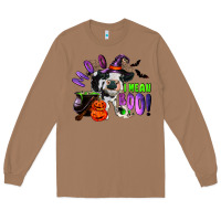 Toasted Coconut Moo I Mean Boo Baby Cow Long Sleeve Tee - RanaPortraitStore
