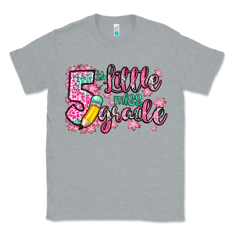 Little Miss 5th Grade Classic Tee by Zillion Design Studio | Teevron