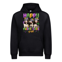 Black happy mardi gras y'all Urban Hoodie - MaliasSmallBusiness