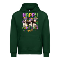 Forest Green happy mardi gras y'all Urban Hoodie - MaliasSmallBusiness