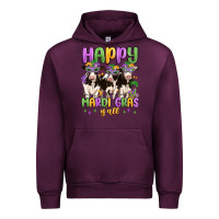 Mauve Wine happy mardi gras y'all Urban Hoodie - MaliasSmallBusiness