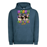 Pigment Midnight Navy happy mardi gras y'all Urban Hoodie - MaliasSmallBusiness