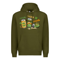 Army Green deink drank drunk st. patrick's day Premium Hoodie - MaliasSmallBusiness