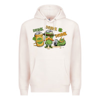 Pale Pink deink drank drunk st. patrick's day Premium Hoodie - MaliasSmallBusiness
