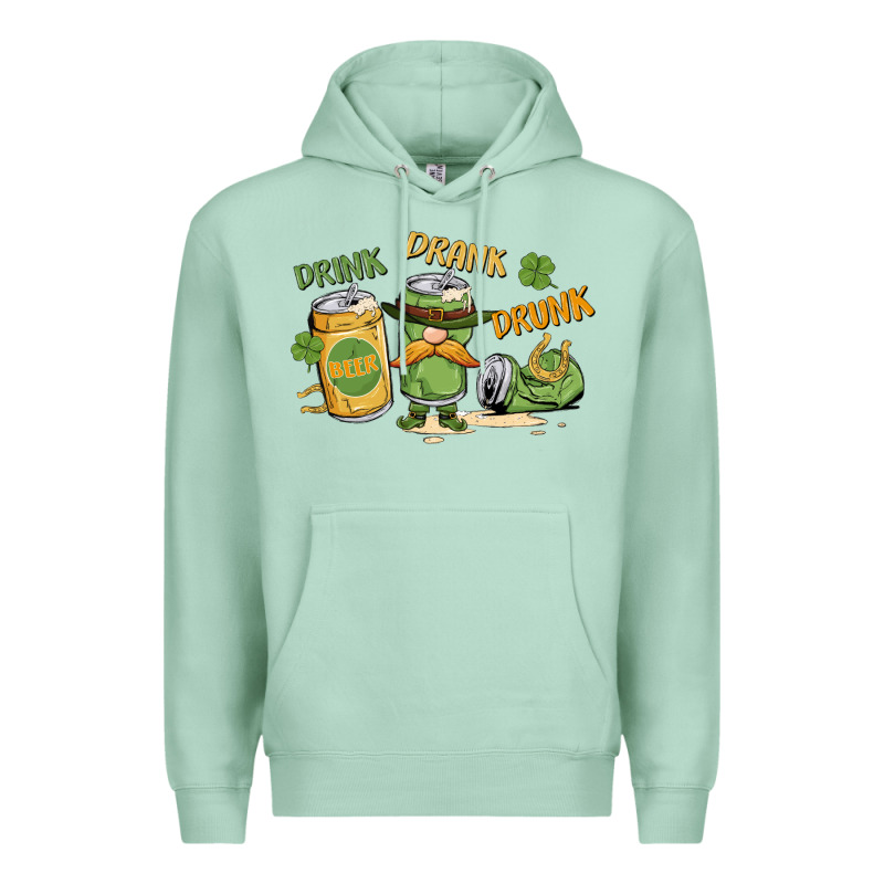 Deink Drank Drunk St. Patrick's Day Premium Hoodie by MaliasSmallBusiness | Teevron