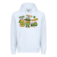 White deink drank drunk st. patrick's day Premium Hoodie - MaliasSmallBusiness