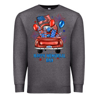 Charcoal Heather happy memorial day farm truck Premium Sweatshirt - JahusDesignShop