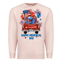 Pale Pink happy memorial day farm truck Premium Sweatshirt - JahusDesignShop