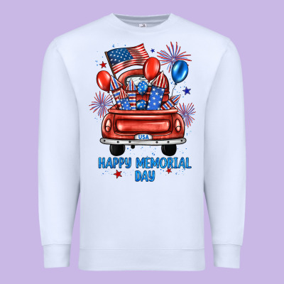 Happy Memorial Day Farm Truck Premium Sweatshirt Designed By Jahusdesignshop