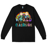 Black the future of the world is in my classroom Long Sleeve Tee - Zillion Design Studio