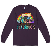 Plum the future of the world is in my classroom Long Sleeve Tee - Zillion Design Studio