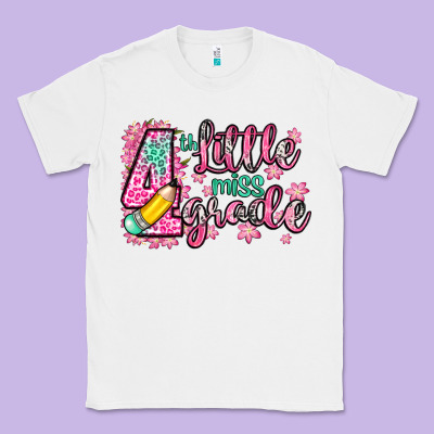 Little Miss 4th Grade Classic Tee Designed By Zillion Design Studio