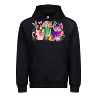 Black Easter coffee cups with Bunny Urban Hoodie - NancyCooperArtShop