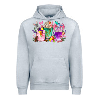 Heather Grey Easter coffee cups with Bunny Urban Hoodie - NancyCooperArtShop