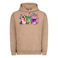 Pigment Burro Easter coffee cups with Bunny Urban Hoodie - NancyCooperArtShop