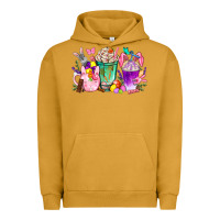 Pigment Peanut Butter Easter coffee cups with Bunny Urban Hoodie - NancyCooperArtShop