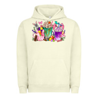 Pigment Pistachio Easter coffee cups with Bunny Urban Hoodie - NancyCooperArtShop