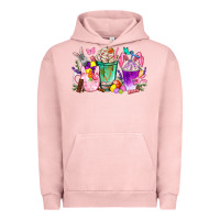 Pigment Salmon Easter coffee cups with Bunny Urban Hoodie - NancyCooperArtShop