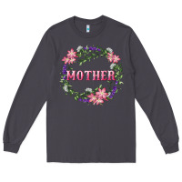 Smoke Mother With Floral Wreath Long Sleeve Tee - RanaPortraitStore