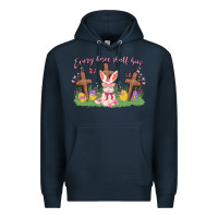 Navy every knee shall bow Premium Hoodie - MaliasSmallBusiness