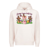Pale Pink every knee shall bow Premium Hoodie - MaliasSmallBusiness