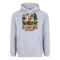 Heather Grey if i am drunk its my camping friends fault Heavyweight Hoodie - AdoDesignShop