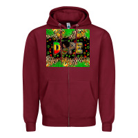 Burgundy dope juneteenth Zipper Hoodie - Zillion Design Studio