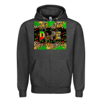 Charcoal Heather dope juneteenth Zipper Hoodie - Zillion Design Studio