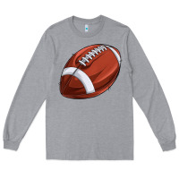 Heather Grey football Long Sleeve Tee - texasbilliewilder