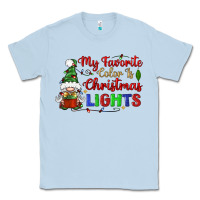 Dusty Blue my favorite color is christmas lights Classic Tee - BundleAndBundleShop