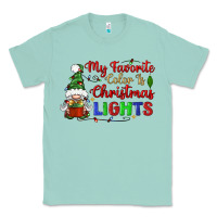Seafoam my favorite color is christmas lights Classic Tee - BundleAndBundleShop