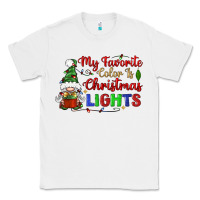 White my favorite color is christmas lights Classic Tee - BundleAndBundleShop