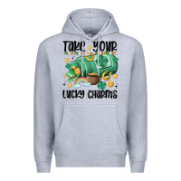 Heather Grey take your lucky charms Premium Hoodie - MaliasSmallBusiness