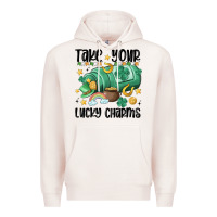 Pale Pink take your lucky charms Premium Hoodie - MaliasSmallBusiness