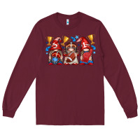 Burgundy football gnome with element Long Sleeve Tee - texasbilliewilder