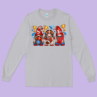 Long Sleeve Tee football gnome with element