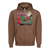 Chestnut coffee mascara and hustle Zipper Hoodie - Zillion Design Studio