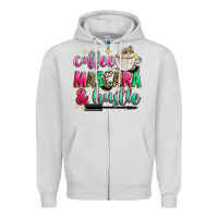 Dove Grey coffee mascara and hustle Zipper Hoodie - Zillion Design Studio
