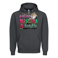 Smoke coffee mascara and hustle Zipper Hoodie - Zillion Design Studio