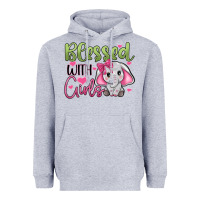 Heather Grey blessed with girls Heavyweight Hoodie - JahusDesignShop