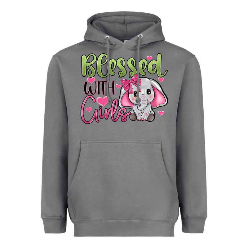 Blessed With Girls Heavyweight Hoodie by JahusDesignShop | Teevron