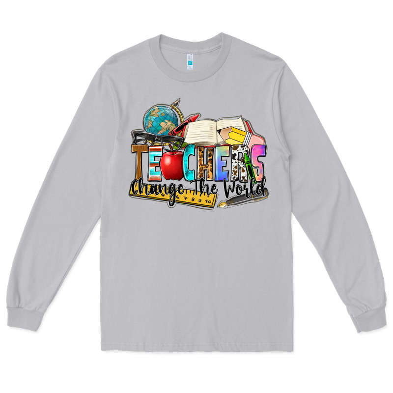 Teachers Change The World Long Sleeve Tee by Zillion Design Studio | Teevron