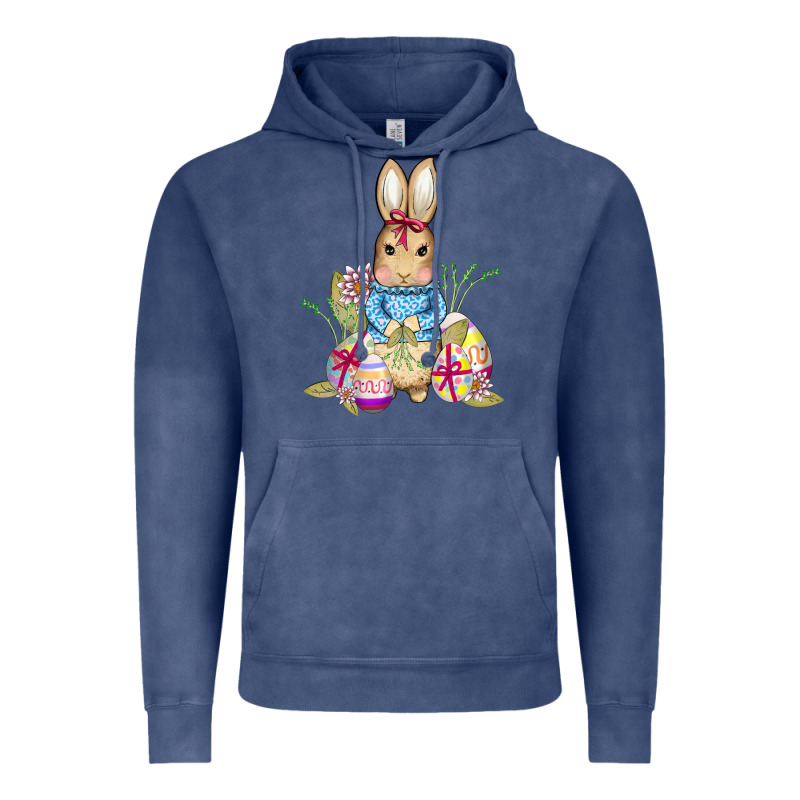 Easter Bunny And Eggs Vintage Hoodie by AdoDesignShop | Teevron
