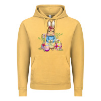 Vintage Mustard easter bunny and eggs Vintage Hoodie - AdoDesignShop