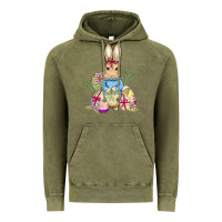 Vintage Olive easter bunny and eggs Vintage Hoodie - AdoDesignShop